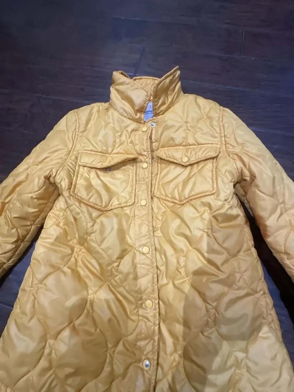 Urban Republic Girls‎ Quilted Snap Button Lightweight Jacket Mustard Yellow